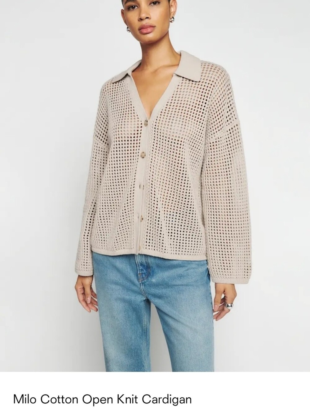 Reformation‎ Milo Cardigan Button Up Sz M Crochet